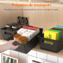 Lifewit Lot de 7 paniers de rangement en plastique, bacs de rangement empilables pour organiser, bacs ouverts multi-tailles pour
