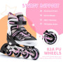 2PM SPORTS Cytia Taille réglable en Ligne de Patins en Ligne à Pleine lumière LED Roues, Rollers en Ligne pour pour Enfants, Fem
