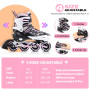 2PM SPORTS Cytia Taille réglable en Ligne de Patins en Ligne à Pleine lumière LED Roues, Rollers en Ligne pour pour Enfants, Fem