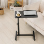 LANTUS Bureau Debout Mobile avec 4 roulettes, sur Roues, réglable en Hauteur, Table de lit pour Salon, Chambre à Coucher 60 * 34