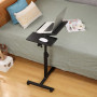 LANTUS Bureau Debout Mobile avec 4 roulettes, sur Roues, réglable en Hauteur, Table de lit pour Salon, Chambre à Coucher 60 * 34