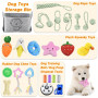 Ousiya Lot de 24 Jouets pour Chiots, Jouets de Dentition pour Chiots avec boîte de Rangement, à mâcher pour Chiens et couinants 