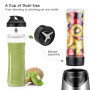 La Rêveuse Mixeur Blender avec 2 Bouteilles BPA-Free Portables de 550ml Mini Blender électrique Multifonctionnel pour Smoothie M