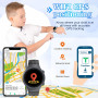 Alutoria Montre Connectée Enfant 4G GPS avec Appel Vidéo, SOS Urgence, Mode Classe – Smartwatch Enfant pour Filles et Garçons,Li