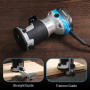 Genmitsu Défonceuse à paume 1,25 HP, outil à bois compact avec base fixe, 6 vitesses variables 10 000-30 000 R/MIN, avec pince 1