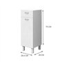 ESSENTIEL - Meuble de rangement 1 porte 1 tiroir - Blanc - L 30 cm