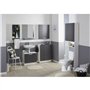 VERSA Meuble lavabo 2 portes - Gris ombre et blanc - - L 59 x P 38 x 55 cm
