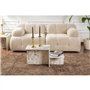 Table basse - HARMONY - Rectangulaire - Effet marbre Freesia - 80 x 40 x 40 cm