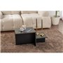 Table basse - HARMONY - Rectangulaire - Noir - 80 x 40 x 40 cm