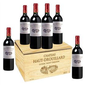 Château Haut-Drouillard 2016 Lussac Saint-Emilion - Vin rouge de Bordeaux + Caisse bois