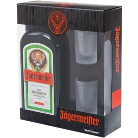 Liqueur Jagermeister - Liqueur herbale - Allemagne - 35%vol - 70cl - Coffret avec 2 verres