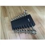 Jeu de 9 clés mixtes métriques - KS TOOLS - 922.0043 - Clé plate a cliquet en boite - 8 a 19 mm - Angle de fourche oeil incliné 