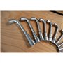 Clés a pipe - KS TOOLS - 517.0442 - Boite de 12 clés a pipe débouchées métriques - 6 pans - De 7 a 24 mm