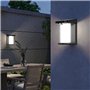 Lot de 2 projecteurs solaires - LUMISKY - LUSTY - H18 cm - Applique mural avec détecteur de mouvement - LED blanc