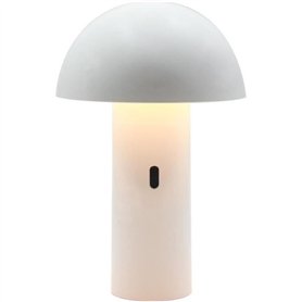 Lampe de table sans fil - LUMISKY - TOD WHITE - H28 cm - Tete orientable - LED blanc chaud