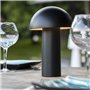 Lampe de table sans fil - LUMISKY - TOD BLACK - H28 cm - Tete orientable - LED blanc chaud