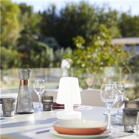 Mini lampe a poser sans fil - LUMISKY - LADY MINI - H22 cm - Rechargeable - LED blanc chaud