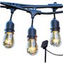 Guirlande lumineuse solaire - LUMISKY - MAFY SOLAR - 6.50 m - 10 ampoules a filament vintage - LED blanc chaud