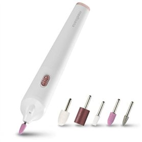Kit de manucure / pédicure sans fil - MEDISANA - MP 900 - 5 accessoires - Eclairage LED de précision - Blanc