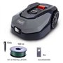 Robot tondeuse connecté 400m2 Scheppach RoboCut L500 avec station de recharge | Jusqu'a 400 m² | Capteur de pluie | WiFi & BT