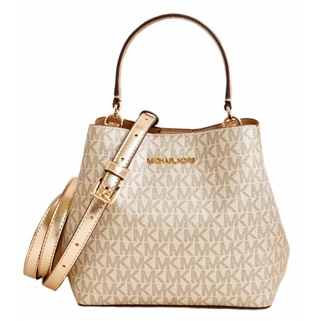 Sac à Bandoulière Michael Kors PRATT Doré 20 x 17 x 10 cm