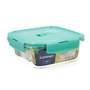 Boîte à lunch hermétique Luminarc Turquesa Turquoise verre 1,22 L (6 Unités)