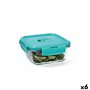 Boîte à lunch hermétique Luminarc Turquesa Turquoise verre 760 ml (6 Unités)