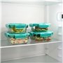 Boîte à lunch hermétique Luminarc Turquesa Turquoise verre 760 ml (6 Unités)