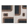 Cadre Home ESPRIT Marron Beige Abstrait Velours Urbaine (2 Unités)