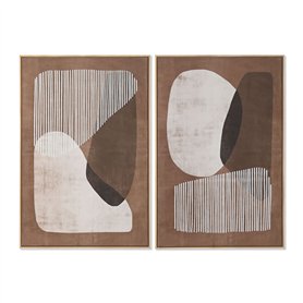 Cadre Home ESPRIT Blanc Beige Terre cuite Abstrait 82