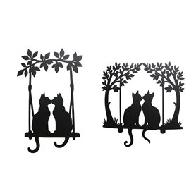 Figurine Décorative Home ESPRIT Noir Chats Shabby Chic 43 X 1 X 70 CM (2 Unités) Figurine Décorative Home ESPRIT Noir Chats Shabby Chic 43 X 1 X 70 CM (2 Unités)