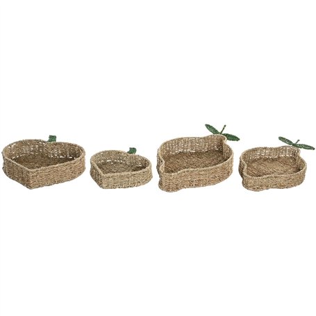 Centre de Table Home ESPRIT Vert Naturel Tropical 33 X 32 X 8 CM (2 Unités)