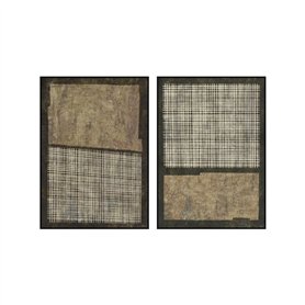 Cadre Home ESPRIT Marron Noir Moderne Urbaine 100 x 4 x 140 cm (2 Unités)