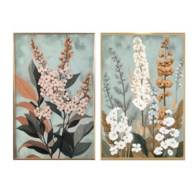Cadre Home ESPRIT Vert Fleurs Shabby Chic 80 x 3