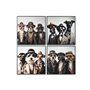 Cadre Home ESPRIT Blanc Noir Chien Loft Laqué 62 X 3 X 62 CM (4 Unités)