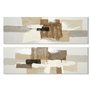 Cadre Home ESPRIT Marron Gris Abstrait Urbaine 150 x 3 x 50 cm (2 Unités)