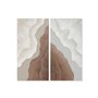 Cadre Home ESPRIT Blanc Marron Abstrait Scandinave 50 x 3 x 100 cm (2 Unités)