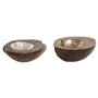 Vide-poches Home ESPRIT Blanc Beige 22 x 18 x 8 cm (2 Unités)