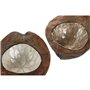 Vide-poches Home ESPRIT Blanc Beige 22 x 18 x 8 cm (2 Unités)