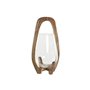 Bougeoir Home ESPRIT Naturel Verre Bois de manguier 18 x 18 x 33 cm
