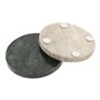 Dessous de verres Home ESPRIT Vert Beige Marbre 10 x 10 x 5 cm (2 Unités) (4 Unités)