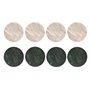Dessous de verres Home ESPRIT Vert Beige Marbre 10 x 10 x 5 cm (2 Unités) (4 Unités)