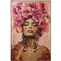 Cadre Home ESPRIT Rose Fleurs Velours Shabby Chic 103 x 4