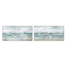Cadre Home ESPRIT Bleu Blanc méditerranéen Mouette 140 x 3