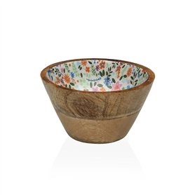 Bol Versa Bambou Bois de manguier Fleurs 13 x 7 x 13 cm