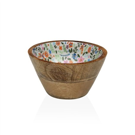 Bol Versa Bambou Bois de manguier Fleurs 13 x 7 x 13 cm