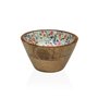 Bol Versa Bambou Bois de manguier Fleurs 13 x 7 x 13 cm