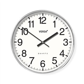 Horloge Murale Versa Blanc Plastique 4 x 30 x 30 cm