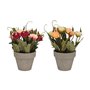 Plante décorative Versa Fer Textile Plastique Œillets 11 x 26 cm