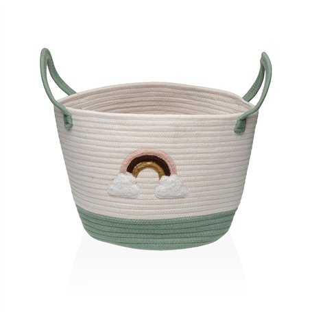 Panier Versa Blanc Vert polypropylène Fibre Arc-en-ciel
